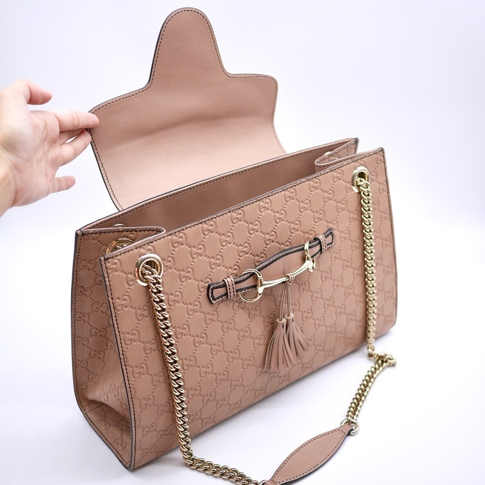 🍓GUCCI Microguccissima Emily Chain Shoulder Bag - Picture 4 of 14